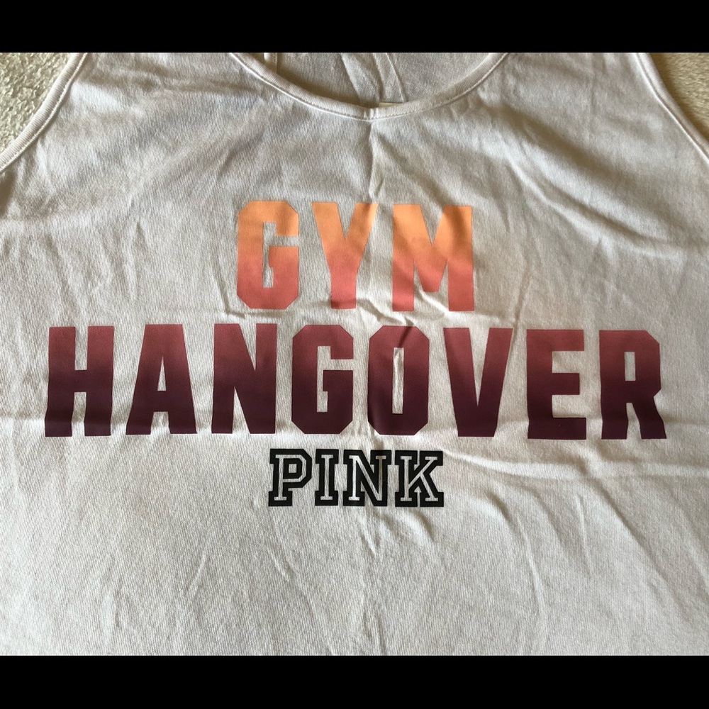 Victoria’s Secret PINK VS Gym Hangover Racerback Tank Top Shirt Workout Y2K